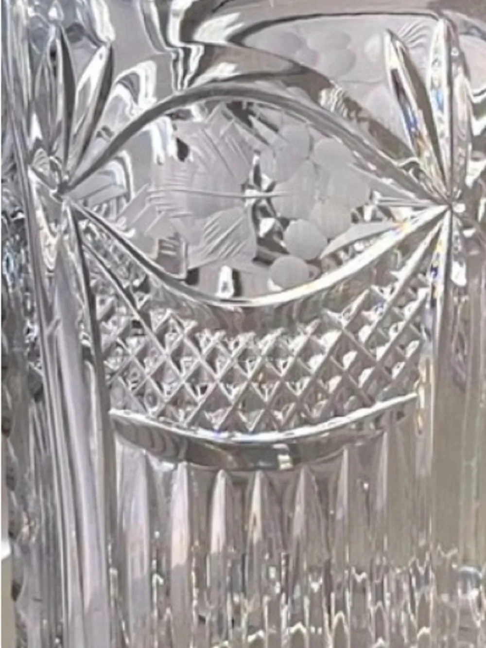 American Brilliant Period  Cut Glass Crystal Decanter -
